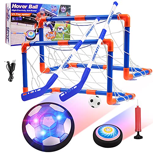 Diealles Shine Air Power Fußball Kinderspielzeug, Hover Soccer Ball Fussball mit LED-Licht Schaum Stoßstangen Geschenke für Junge Mädchen Sport Indoor Outdoor von Diealles Shine