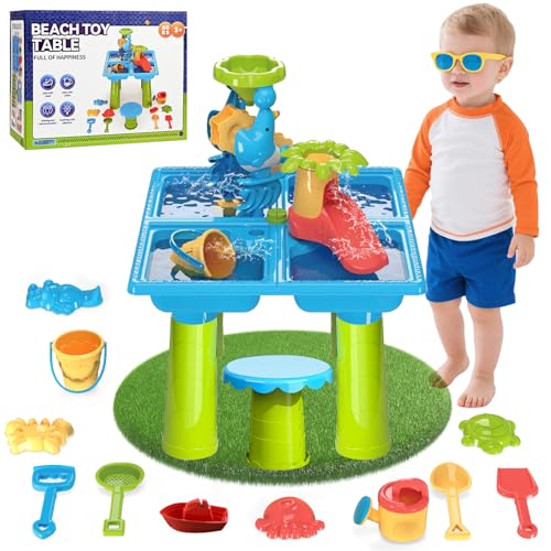 Diealles Shine Wasserspieltisch, Multifunktional Wassertisch Kinder Outdoor, Sand und Wasserspieltisch ab 1 2 3 4 Jahre, Wasser Spieltisch Kinder Outdoor Strand Sommer Aktivität von Diealles Shine