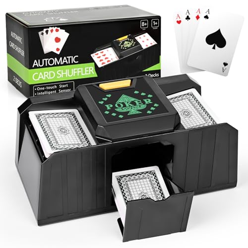 Kartenmischmaschine Elektrische, Diealles Shine Karten Mischgerät für 2 Decks, USB/Batteriebetriebener Kartenmischer Elektrisch, Card Shuffler für UNO Poker Texas Hold Em Blackjack Kartenmischmaschine Elektrische, Diealles Shine Karten Mischgerät für 2 Decks, USB/Batteriebetriebener Kartenmischer Elektrisch, Card Shuffler für UNO Poker Texas Hold Em Blackjack von Diealles Shine