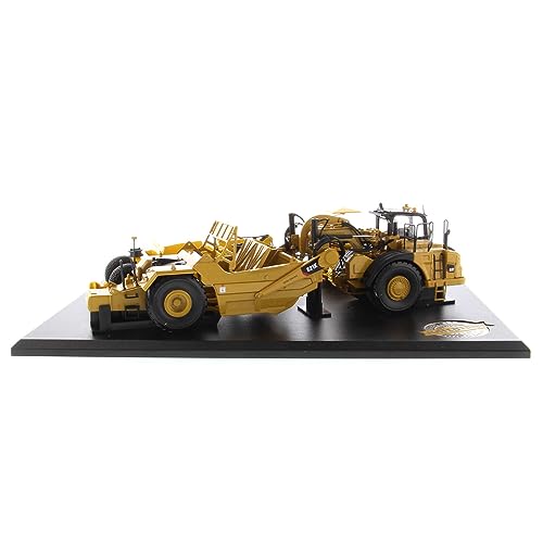 Diecast Masters 85563 - Cat 621K & No. 70 Scapers mit D7 Ttack Type Tractor, Maßstab 1:50, ab 14 Jahren, in Flipbox-Karton, für Sammler geeignet von Diecast Masters