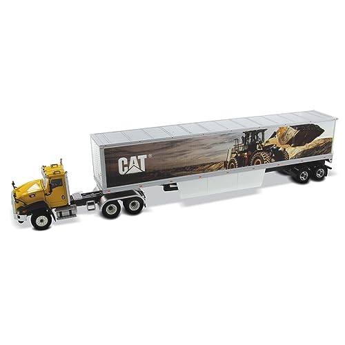 Diecast Masters 85666c - Cat CT660 mit Cat Mural Trailers, Maßstab 1:50, ab 14 Jahren, in Displayfenster-Box, für Sammler geeignet von Diecast Masters