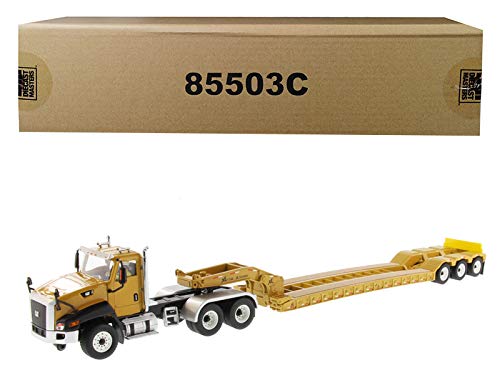 Diecast Masters Cat Caterpillar CT660 Day Cab mit XL 120 Low-Profile HDG Lowboy Anhänger und Operator Core Classics Series 1/50 Druckguss Modell von Diecast Masters