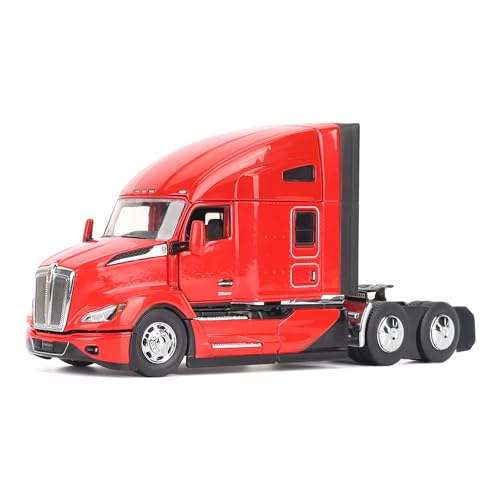 Kenworth T680 Maßstab 1:50 193 cm hohe Dachschwelle Tandemtraktor (Viper Red Version) – Transportserie | Druckguss, Sammlermodell 71132 im Maßstab 1:50 von Diecast Masters