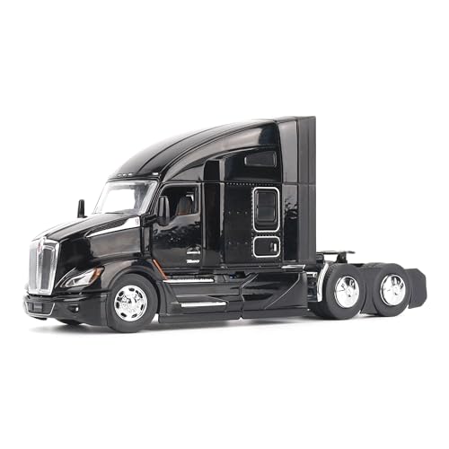 Kenworth T680 Maßstab 1:50 193 cm hohe Dachschwelle Tandemtraktor (schwarze Version) – Transportserie | Druckguss-Sammelmodell 71131 im Maßstab 1:50 von Diecast Masters