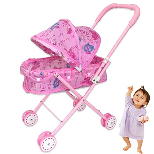 Puppenwagen, Faltbarer Puppenwagen mit Kapuze entzückender Puppenwagen Leichter Spielzeug Kinderwagen für Kinder Baby Kleinkinder, Babypuppen Kinderwagen Puppenwagen, Faltbarer Puppenwagen mit Kapuze entzückender Puppenwagen Leichter Spielzeug Kinderwagen für Kinder Baby Kleinkinder, Babypuppen Kinderwagen von DierCosy