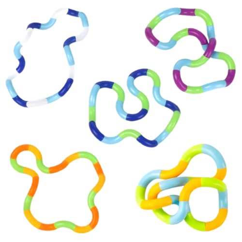 Diffaxy 5 Stück Tangle Fidget Toy, Zappelspielzeug gegen Angst, Tangle Fidget Toy Abnehmbares Spleißen für Kinder und Erwachsene, Stressabbau-Silent-Spielzeug Diffaxy 5 Stück Tangle Fidget Toy, Zappelspielzeug gegen Angst, Tangle Fidget Toy Abnehmbares Spleißen für Kinder und Erwachsene, Stressabbau-Silent-Spielzeug von Diffaxy