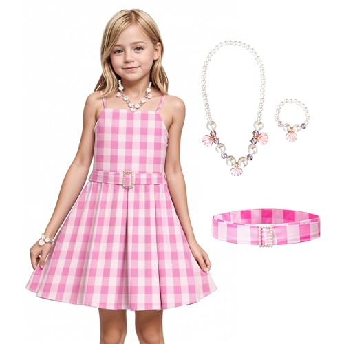 Difforever Margot Robbie Bar-Kostüm für Mädchen, Rosa, für Halloween, Cosplay-Kostüme von Difforever