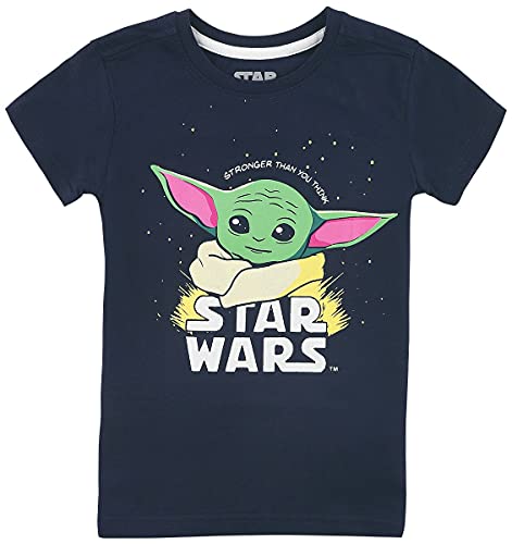 Star Wars Kids - The Mandalorian - Baby Yoda - Grogu Unisex T-Shirt dunkelblau 122/128 von Star Wars