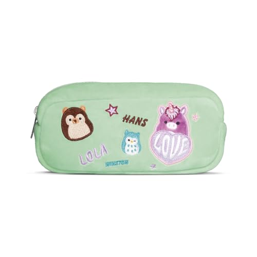 Difuzed Squishmallows Plüsch-Make-up-Kasten - Grün - Cartoon - Reißverschluss - Unisex-Kinder - Reise/unterwegs Make-up Aufbewahrung von Difuzed