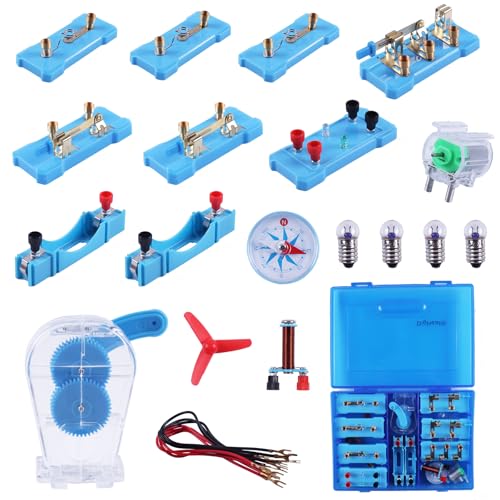 Elektronik Schaltungen Set für Kinder – Lernspielzeug mit Motor, Glühbirne & Kabeln – Elektrotechnik Experimentierkasten für Physik & Mint-Bildung für Kinder ab 5 Jahren Elektronik Schaltungen Set für Kinder – Lernspielzeug mit Motor, Glühbirne & Kabeln – Elektrotechnik Experimentierkasten für Physik & Mint-Bildung für Kinder ab 5 Jahren von DigHealth