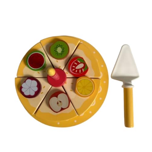 Holz Kuchen Spielzeug Essen Set, Geburtstagstorte zum Schneiden, Rollenspiel Lebensmittel für Kinder ab 3 Jahre Holz Kuchen Spielzeug Essen Set, Geburtstagstorte zum Schneiden, Rollenspiel Lebensmittel für Kinder ab 3 Jahre von DigHealth