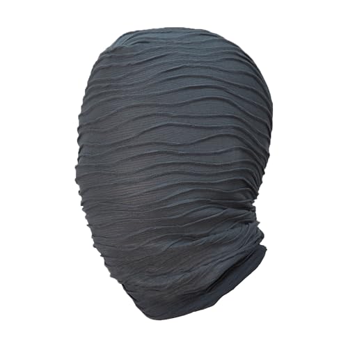 DigiTizerArt Mystery Full Face Mask Halloween Cosplay Stretch Stoff Maske Kostüm Maskerade Party Out See Through Hood (White E) von DigiTizerArt