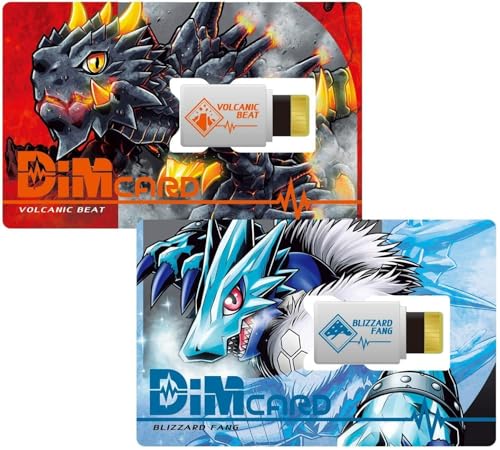 Bandai - Digimon - DIM-Karte für Digimon Vital Armband - Set V.1 Volcanic Beat & Blizzard Fang - NT58680 von BANDAI