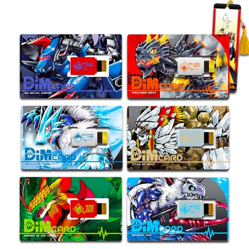 Digimon Dim Card Pack – Bundle mit lebenswichtigen Helden-Karten einschließlich Einsiedler im Dschungel, Nu Metal Empire, Volcanic Beat, Blizzard Fang, Infinite Tide, Titan of Dust Plus Lesezeichen von Digimon