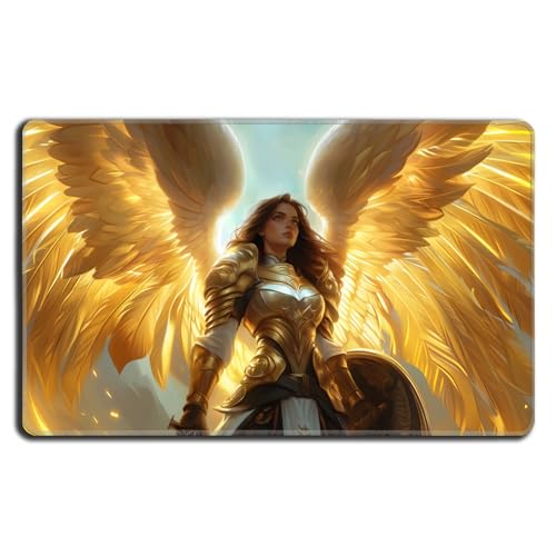 Digital Sorcery Studio Kartenspiel-Playmat – Premium genähter Rand – perfekt für MTG Fallout Commander Decks (Giada Angel) von Digital Sorcery Studio