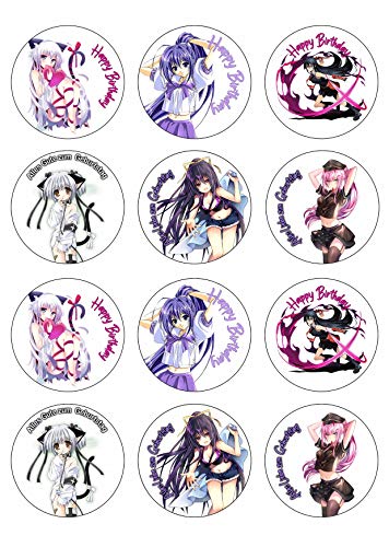 12 Muffinaufleger ca. 6 cm zum selbst ausschneiden, Cupcakes Muffinsbild Geburtstag Motiv: Manga Anime, Fondant 0880x 12 Muffinaufleger ca. 6 cm zum selbst ausschneiden, Cupcakes Muffinsbild Geburtstag Motiv: Manga Anime, Fondant 0880x von Digital-on