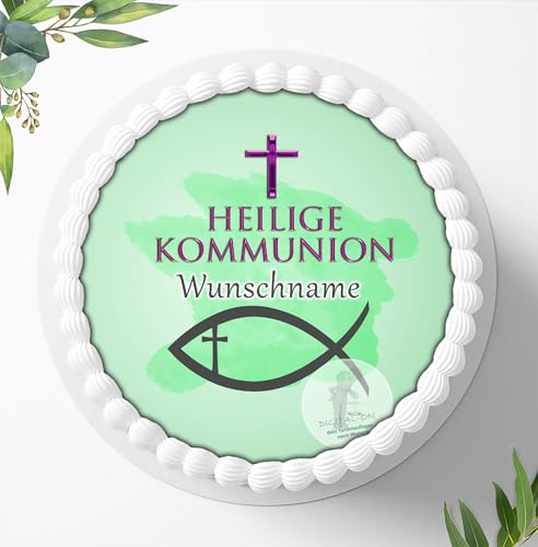 Digital-on Zur Kommunion für deine Torten mit Wunschname, Zuckerbild, Essbares Foto Torten, Fondant, Tortenaufleger Ø 20cm, 0185c Digital-on Zur Kommunion für deine Torten mit Wunschname, Zuckerbild, Essbares Foto Torten, Fondant, Tortenaufleger Ø 20cm, 0185c von Digital-on