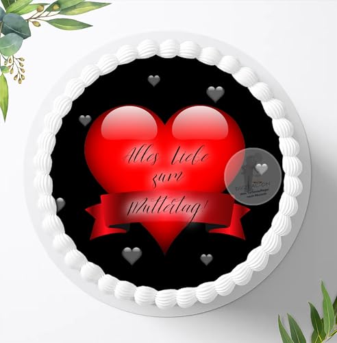 Für den Geburtstag ein Tortenbild, Zuckerbild mit dem Motiv: zum Muttertag, Essbares Foto für Torten, Fondant, Tortenaufleger Ø 20cm, 0018c Für den Geburtstag ein Tortenbild, Zuckerbild mit dem Motiv: zum Muttertag, Essbares Foto für Torten, Fondant, Tortenaufleger Ø 20cm, 0018c von Digital-on