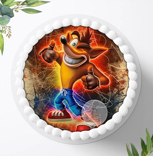 Für die Geburtstags Torte, Zuckerbild kompatibel mit: Crash Bandicoot, Essbares Foto für Torten, Fondant, Tortenaufleger Ø 20cm, 0085z Für die Geburtstags Torte, Zuckerbild kompatibel mit: Crash Bandicoot, Essbares Foto für Torten, Fondant, Tortenaufleger Ø 20cm, 0085z von Digital-on