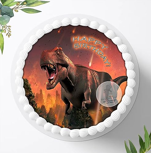 Für die Geburtstags Torte, Zuckerbild mit dem Motiv: Dinosaurier, Dino, Essbares Foto für Torten, Fondant, Tortenaufleger Ø 20cm, 0284c Für die Geburtstags Torte, Zuckerbild mit dem Motiv: Dinosaurier, Dino, Essbares Foto für Torten, Fondant, Tortenaufleger Ø 20cm, 0284c von Digital-on