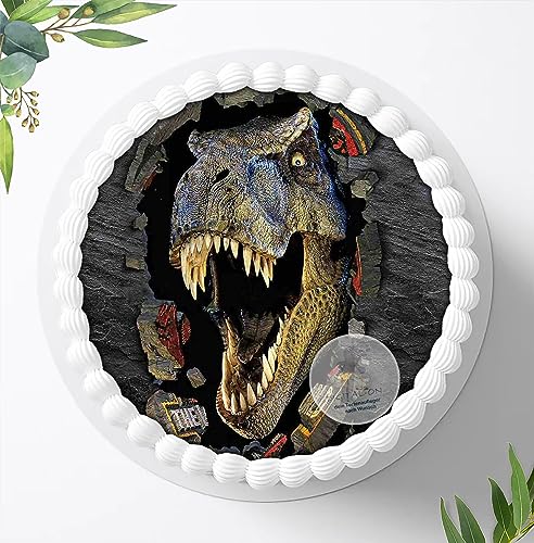 Für die Geburtstags Torte, Zuckerbild mit dem Motiv: Dinosaurier, Dino, Essbares Foto für Torten, Fondant, Tortenaufleger Ø 20cm,0408c Für die Geburtstags Torte, Zuckerbild mit dem Motiv: Dinosaurier, Dino, Essbares Foto für Torten, Fondant, Tortenaufleger Ø 20cm,0408c von Digital-on