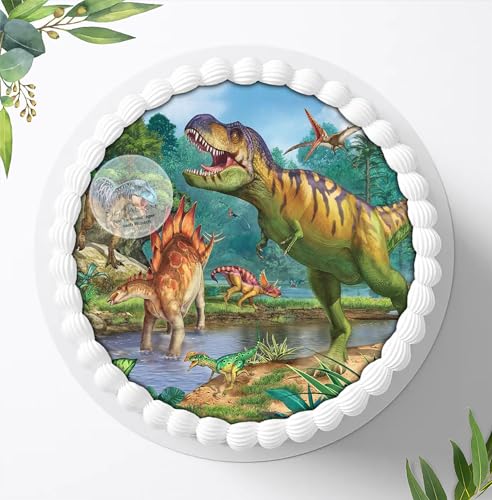 Für die Geburtstags Torte, Zuckerbild mit dem Motiv: Dinosaurier, Dino, Essbares Foto für Torten, Fondant, Tortenaufleger Ø 20cm, 0260c Für die Geburtstags Torte, Zuckerbild mit dem Motiv: Dinosaurier, Dino, Essbares Foto für Torten, Fondant, Tortenaufleger Ø 20cm, 0260c von Digital-on