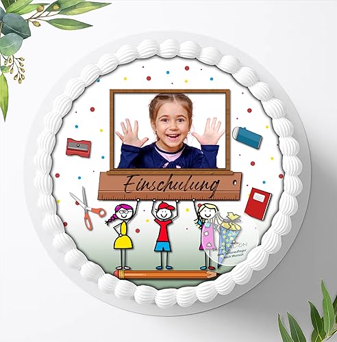 Tortenaufleger für die Fototorte zum Schulanfang mit Ihrem Foto, Tortenbild Fondant Ø 20cm / 0075c Tortenaufleger für die Fototorte zum Schulanfang mit Ihrem Foto, Tortenbild Fondant Ø 20cm / 0075c von Digital-on