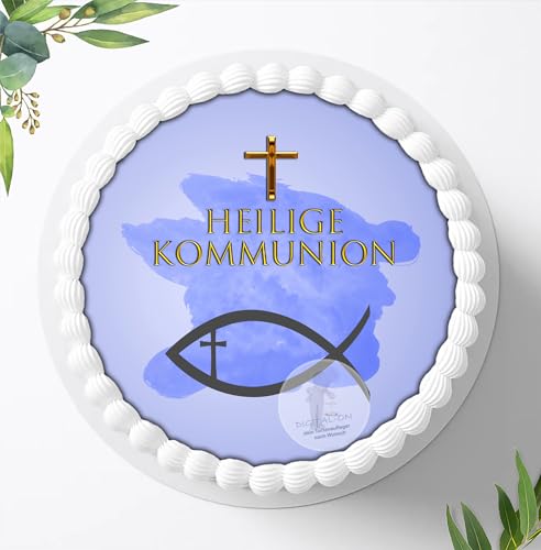 Zur Kommunion für deine Torten mit Wunschname, Zuckerbild, Essbares Foto für Torten, Fondant, Tortenaufleger Ø 20cm, 0184c Zur Kommunion für deine Torten mit Wunschname, Zuckerbild, Essbares Foto für Torten, Fondant, Tortenaufleger Ø 20cm, 0184c von Digital-on