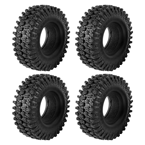 Diheohg 4 Stücke1,9 Gummi Reifen 1,9 Rad Reifen 108X40Mm für 1/10 Rc Crawler Trx4 Axial Scx10 90046 Axi03007 von Diheohg