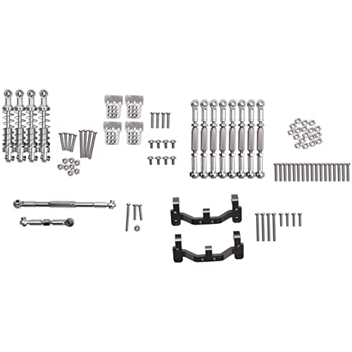 Diheohg Metall Lenkstange Zug Stangen Halterungen StoßDäMpfer Satz für C14 C24 C24-1 1/16 RC Auto Upgrade Teile,2 von Diheohg