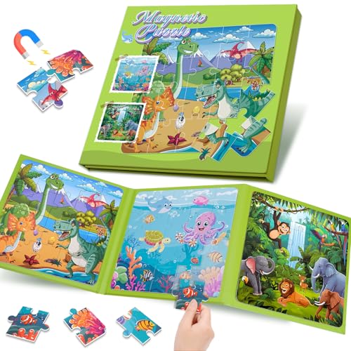 Spielzeug ab 3-4-5-6-7 Jahre Jungen Mädchen, Reisespiele Kinder ab 4 5 6 Dinosaurier Geschenk Junge 4-8 Jahre Geschenkideen Magnet Spiel Puzzle 3-6 Jahre Lernspiele Beschäftigung im Flugzeug Kleinkind Spielzeug ab 3-4-5-6-7 Jahre Jungen Mädchen, Reisespiele Kinder ab 4 5 6 Dinosaurier Geschenk Junge 4-8 Jahre Geschenkideen Magnet Spiel Puzzle 3-6 Jahre Lernspiele Beschäftigung im Flugzeug Kleinkind von Dikence