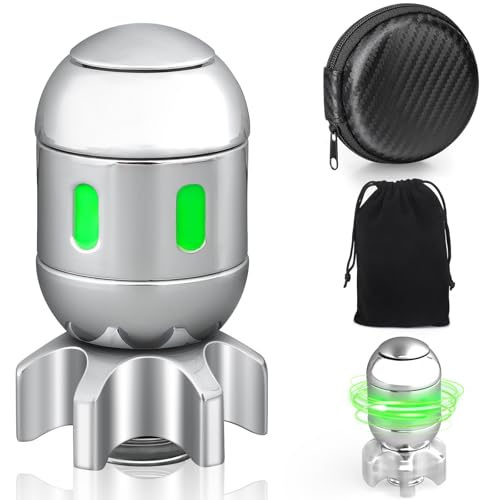 Dilabnda Atombomben Fidget Spinner Spielzeug für Kinder Erwachsene, im Dunkeln wachsendes Metall Fidget Spin Sensory Fokus Spielzeug, 2 in 1 Fingears Party Zeug EDC Büro Schreibtisch (Silber) von Dilabnda