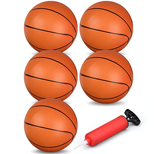 Dilabnda Mini-Basketball-Ball für Mini-Basketballkorb, Kinder, weich, federnd, Gummiball für drinnen und draußen, Spielplatz, Pool, Strand, 18 cm, Orange, 5 Stück Dilabnda Mini-Basketball-Ball für Mini-Basketballkorb, Kinder, weich, federnd, Gummiball für drinnen und draußen, Spielplatz, Pool, Strand, 18 cm, Orange, 5 Stück von Dilabnda
