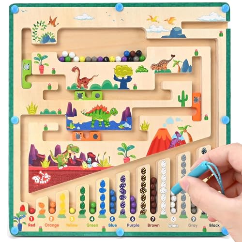 Dilightnews Montessori Spielzeug, Magnetspiel Labyrinth, Montessori Spielzeug Ab 3 Jahre, Magnet Spielzeug Kinder, Dinosaurier Spielzeug Ab 3 Jahre, Mädchen Jungen 4 5 6 Jahre, Dinosaurier Thema Dilightnews Montessori Spielzeug, Magnetspiel Labyrinth, Montessori Spielzeug Ab 3 Jahre, Magnet Spielzeug Kinder, Dinosaurier Spielzeug Ab 3 Jahre, Mädchen Jungen 4 5 6 Jahre, Dinosaurier Thema von Dilightnews
