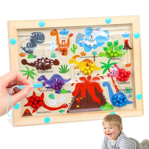 Magnetspiel Labyrinth Spielzeug, Montessori Spielzeug Ab 3 Jahren, Pädagogisches Motorikspielzeug, Lernspiel Mathematik, Lernspiel Mathematik für Kleinkinder, Jungen, Mädchen (Vergnügungspark) von Dilireba