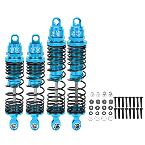 1/10 RC-Dämpfer-Stoßdämpfer, 4-teiliges RC-Metall-Stoßdämpferdämpfer Vorne und Hinten RC-Auto-Ersatzzubehör Kompatibel für/Slash 1/10 RC-Autos(Blau) von Dilwe