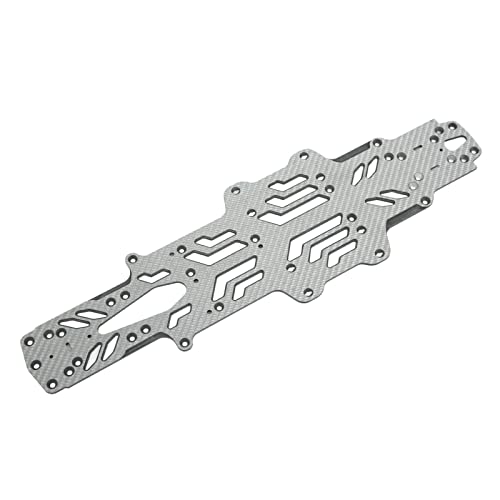 1/10 Skala RC Drift Racing Carbon Faser Aluminiumlegierung Auto -Fahrgestellplatte, Upgrade -Teile für RMX2.0S RRX2.0SS (Silbernes SSG) von Dilwe