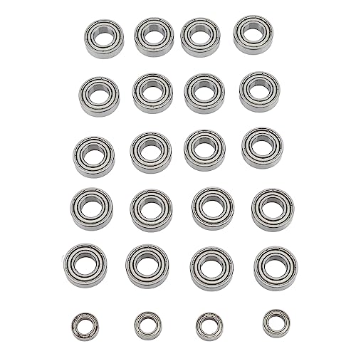 1/8 RC Kugellager, 24 Stück Stahlgenauigkeitskugellager für ZD Racing 08421 08423 08425 08426 08427 08428 9020 1/8 RC Car, Silber 1/8 RC Kugellager, 24 Stück Stahlgenauigkeitskugellager für ZD Racing 08421 08423 08425 08426 08427 08428 9020 1/8 RC Car, Silber von Dilwe