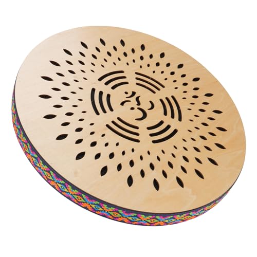 12 -Zoll -Bachtrommel, Ocean Sound Hand Percussion Drum mit Bunten Geflochtenen Bands für Konzerte, Hochzeiten, Versammlungen von Dilwe