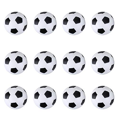 12-teiliger Tischfußball, Mini-36-mm-Tischfußballbälle, Spiel-Ersatzset, Fußbälle, Bälle-Set, Zubehör von Dilwe