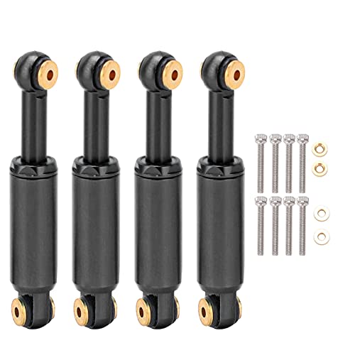 4-teiliger RC-Car-Stoßdämpfer, Leichter Öl-Stoßdämpfer-Dämpfer RC-Upgrade-Teile für Axiales SCX24 90081 1/24 RC-Raupenauto(schwarz) von Dilwe