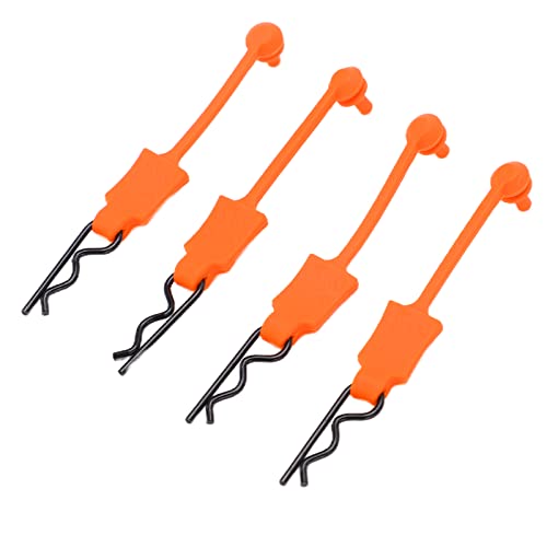 Dilwe 4PCS 1/10 RC Auto Shell Bolt, RC Car Shell Bolt Clip Modell Karosserie Clips Pins Kompatibel mit ARRMA Axial SCX10 Redcat GEN8 RC Car(Orange) von Dilwe