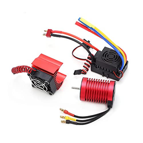 Dilwe RC Brushless Motor Set, Wasserdichter 4370KV 4 Pole Brushless Motor 60A ESC Set mit K¨¹hlk?rper Combo Brushless Motor Set Car Model Parts f¨¹r 1:10 RC Car Upgrade Zubeh?r Dilwe RC Brushless Motor Set, Wasserdichter 4370KV 4 Pole Brushless Motor 60A ESC Set mit K¨¹hlk?rper Combo Brushless Motor Set Car Model Parts f¨¹r 1:10 RC Car Upgrade Zubeh?r von Dilwe