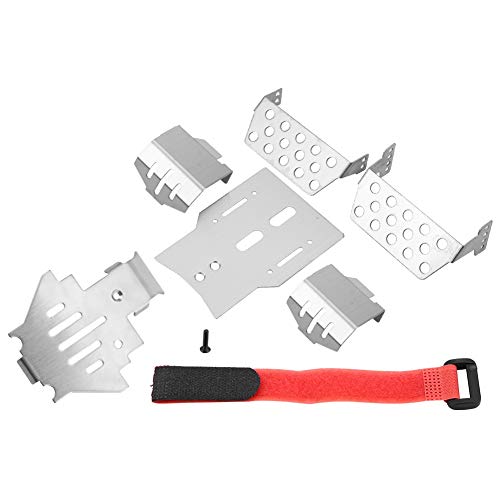 6 Stück RC Chassis Armor Set, Edelstahl Chassis Armors Protection Skid Plate für RC Car RC Teil Zubehör Silber 6 Stück RC Chassis Armor Set, Edelstahl Chassis Armors Protection Skid Plate für RC Car RC Teil Zubehör Silber von Dilwe