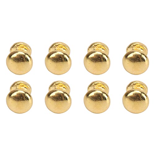 8 Stück Puppenhaus-Rundkopf-Zuggriff, 1:12 Metall-Türgriffknöpfe Im Einfachen Stil, Miniatur-Schubladengriffe (Gold) von Dilwe