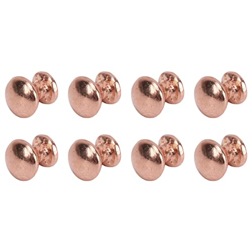 8 Stück Puppenhaus-Rundkopf-Zuggriff, 1:12 Metall-Türgriffknöpfe Im Einfachen Stil, Miniatur-Schubladengriffe (Lila Bronze) von Dilwe