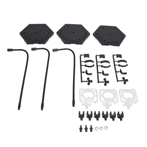 Action-Figuren-Ständer, Biegsamer Action-Figuren-Ständer, Edelstahl-Display-Halter, Basis, Puppenfiguren-Unterstützung für 6-Zoll-Modelle (Black) von Dilwe