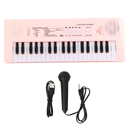 BF-3738 37-Tasten-Keyboard E-Piano mit Mikrofon und musikalische Tastatur und Spielzeug Geschenk für Anfänger, Kinder und Studenten (Pink)Tasteninstrumente von Dilwe