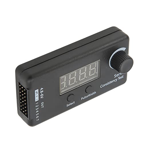 Digital Servo Tester, Digital Servo Tester 3 Modi Hohe Genauigkeit Schwarz Kunststoff Servo Konsistenz Tester für RC Helikopter DC 4.8-6VSonstiges Zubehör Digital Servo Tester, Digital Servo Tester 3 Modi Hohe Genauigkeit Schwarz Kunststoff Servo Konsistenz Tester für RC Helikopter DC 4.8-6VSonstiges Zubehör von Dilwe
