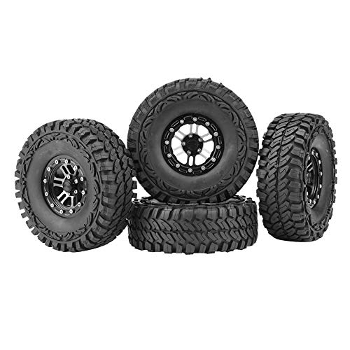 Dilwe 1/10 Reifen, 4 Stück Gummireifen Reifen Metall Naben für 1:10 Fernbedienung Crawler Auto Zubehör Teil, Zubehör für Modellautos Dilwe 1/10 Reifen, 4 Stück Gummireifen Reifen Metall Naben für 1:10 Fernbedienung Crawler Auto Zubehör Teil, Zubehör für Modellautos von Dilwe